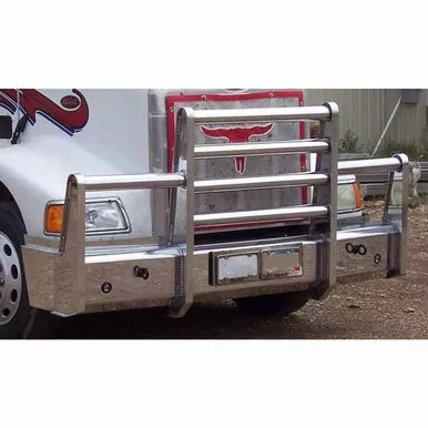 16-inch-aluminum-texas-style-standard-grille-guard-w-2-inch-pipes-peterbilt-385 16 Inch Aluminum Texas Style Standard Grille Guard W/ 2 Inch Pipes For Peterbilt 385